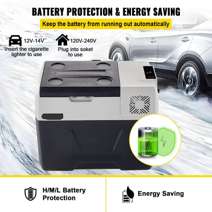 Elektrische Koelbox - Frigobox - Refrigerator - Car Fridge - Vriezer - Draagbaar - 40L - Dual Zone Compressor Koelbox - voor Auto, Camper, Boot & Thuisgebruik - Coolbox - Besturing via Bluetooth-app op smartphone