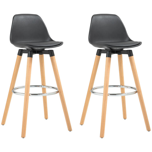 Barkrukken – Barstoelen – Keukenkrukken – Hoge Stoelen – PU-Leren Zitting – Beukenhout Frame – Antislipvoetjes
