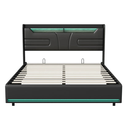 Modern Bed – Opbergbed – Slaapbed – Led Bed – Met Hydraulische Opbergruimte – USB En Usb-C Aansluitingen