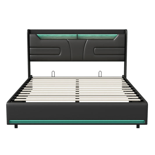 Modern Bed – Opbergbed – Slaapbed – Led Bed – Met Hydraulische Opbergruimte – USB En Usb-C Aansluitingen