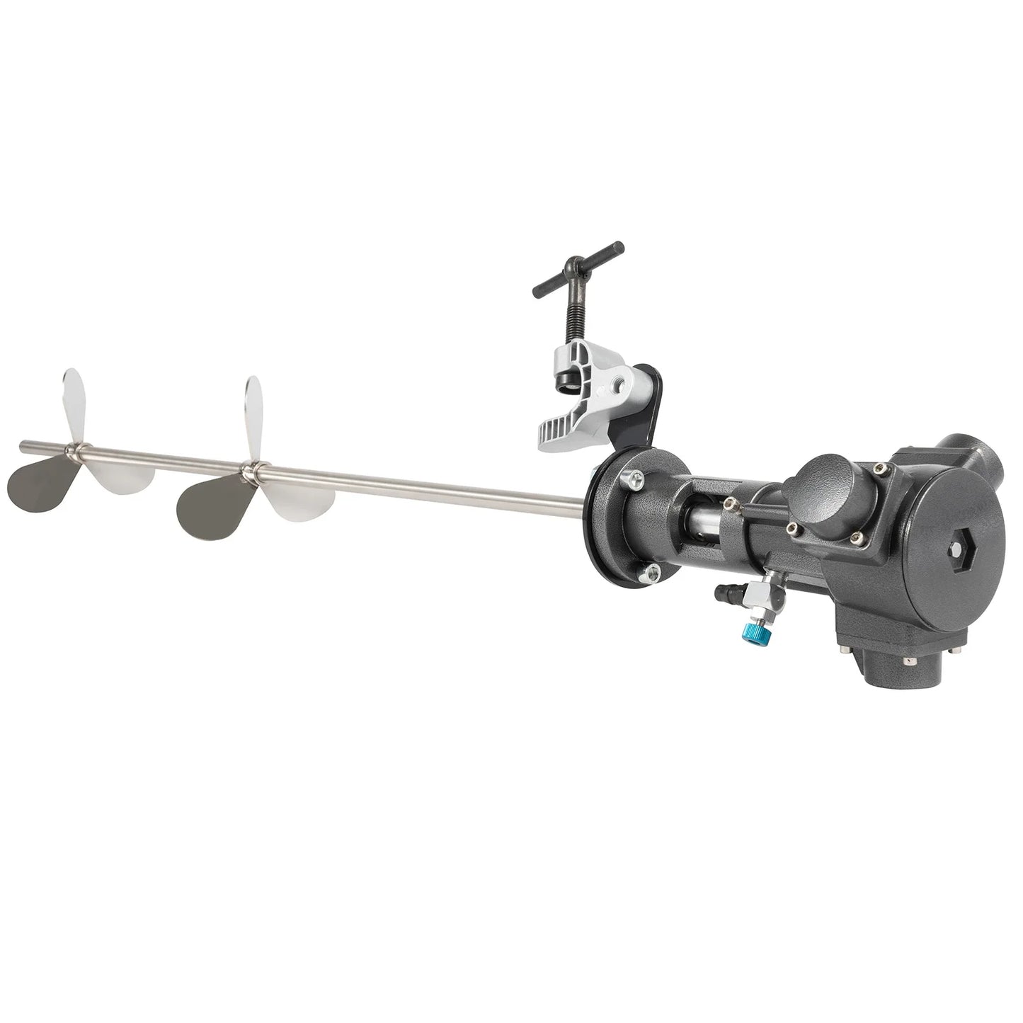 Pneumatische Mixer – Roestvrijstalen Menger – Poedermixer – Verfmixer – Coating Mixer – Variant Zwart – 190L Capaciteit – Variabele Snelheid 50-2000 RPM - QUORE