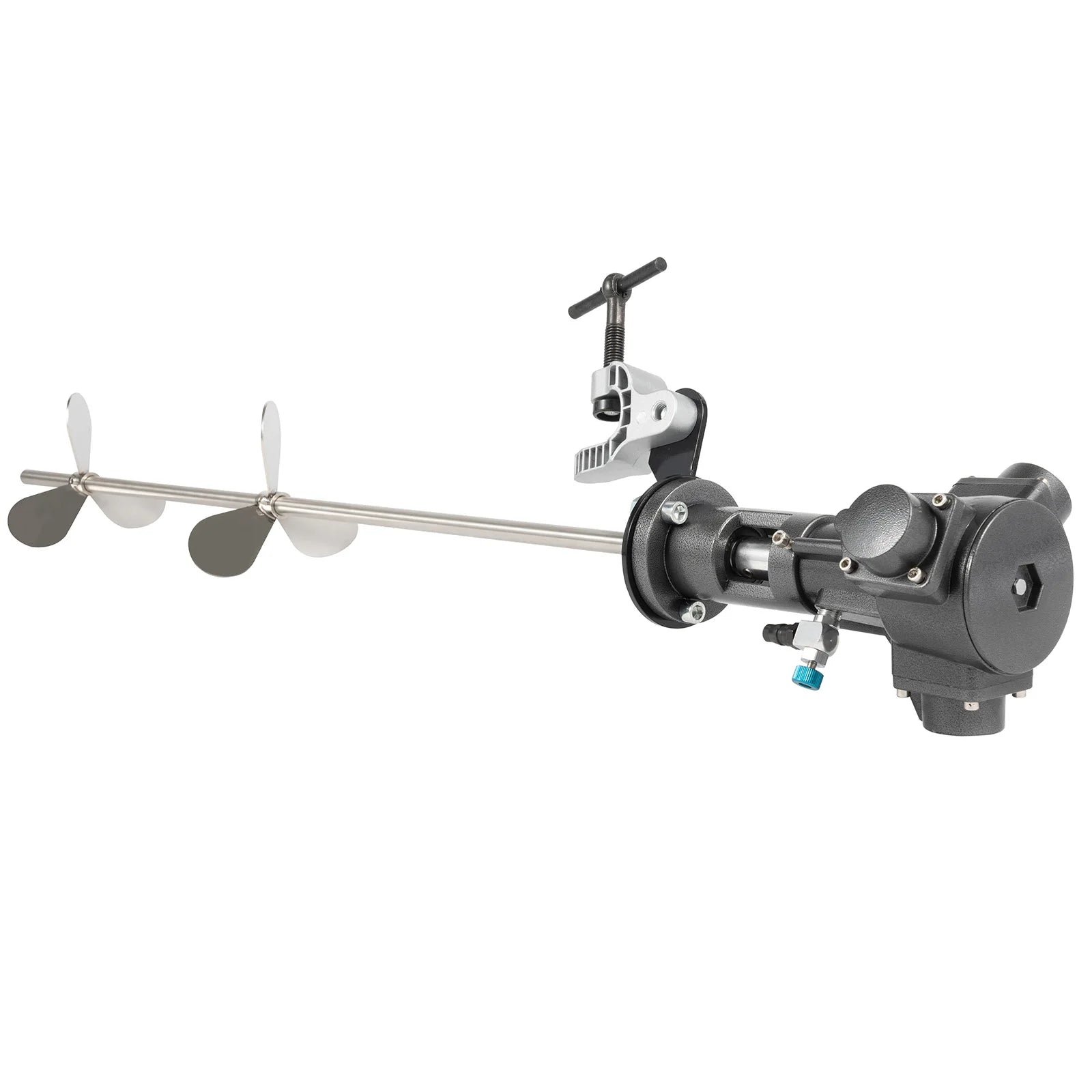 Pneumatische Mixer – Roestvrijstalen Menger – Poedermixer – Verfmixer – Coating Mixer – Variant Zwart – 190L Capaciteit – Variabele Snelheid 50-2000 RPM - QUORE