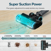 Steelstofzuiger Draadloos - Steelstofzuiger - Stofzuiger - Steelstofzuiger Snoerloos - Krachtige Zuigkracht - 23kPa - 25.2V - 2500mAh - 400W - Zwart