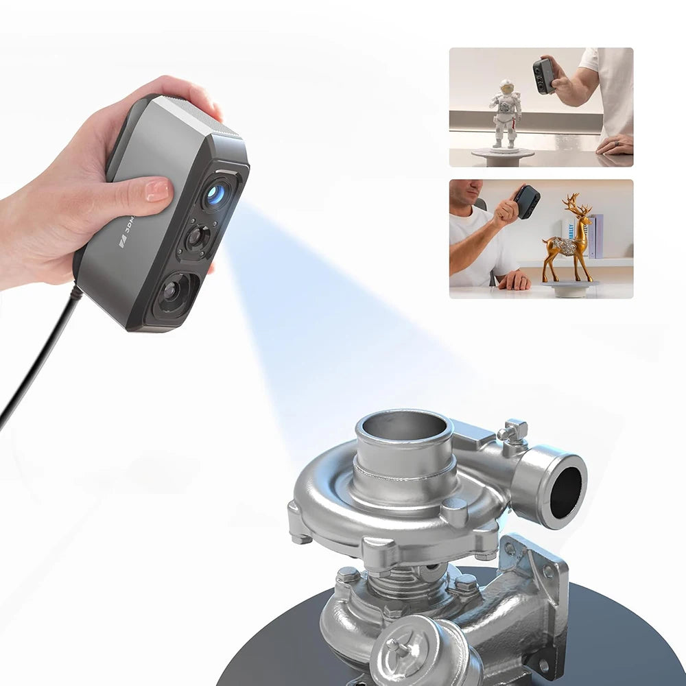 3D Scanner – 3D Scanner Handheld – 3D Scanner Draagbaar – 3D Scanner Markervrij – 3D Scanner Compact – AI Visuele Tracking – 0,03 mm Nauwkeurigheid