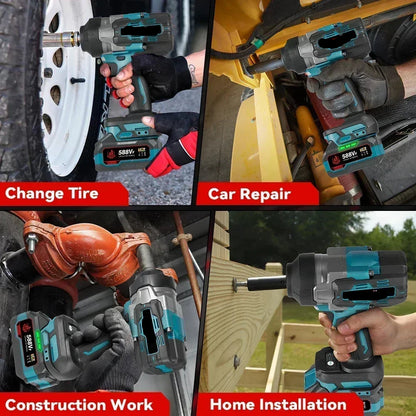 Slagmoersleutel - met Accu - Slagschroevendraaier - Brushless - Elektrische - Torque - 1800Nm - Draadloze - 1/2 Inch - 18V Batterij - Handgereedschap - Zonder Accu