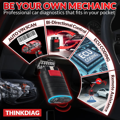 OBD Scanner - OBD2 - Auto Scanner - Auto uitlezen - Diagnose Apparatuur voor Auto's - All System Diagnostic Tool - 16 Resets - ECU Coding - Actieve Test - Draadloos via Smartphone - Voor 115 Automerken - Nieuwe Versie