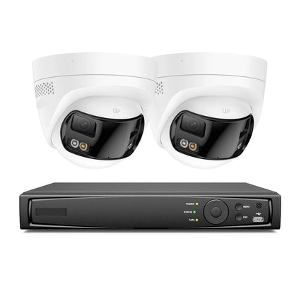 Beveiligingscamera Set – CCTV Camera – Bewakingscamera – Security Camera – Surveillance Camera – 8MP 4K Ultra HD – Dual Lens 180° Panorama – AI Mensdetectie – 1TB HDD NVR Met 2 Camera’s