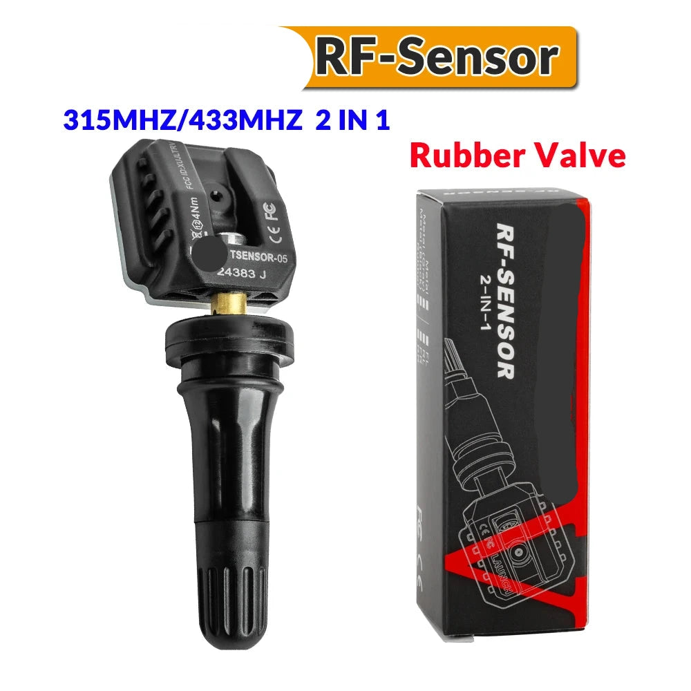 2-in-1 RF TPMS Sensor – Bandenspanningsensor – Druksensor – Automatische Controle – Dual Frequency – Hoge Nauwkeurigheid – Lange Levensduur