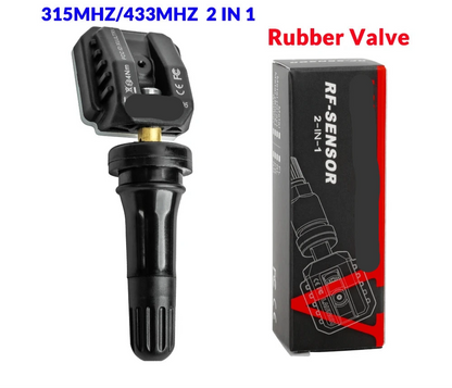 TPMS Sensor – Bandenspanningssensor – Druksensor – Bandendrukmeter – Programmeren Zonder Herprogrammering – Dubbele Frequentie 315MHz En 433MHz