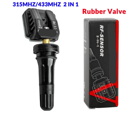 TPMS Sensor – Bandenspanningssensor – Druksensor – Bandendrukmeter – Programmeren Zonder Herprogrammering – Dubbele Frequentie 315MHz En 433MHz