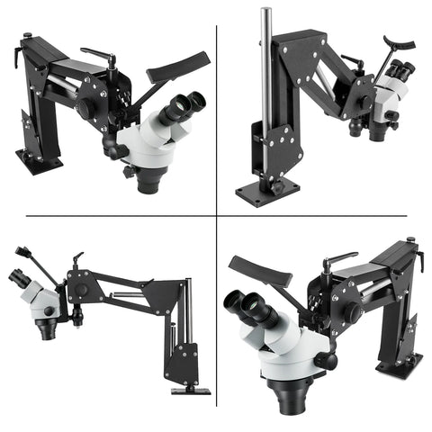 Vevor - Digital Microscope - Multidirectional - Jewelry Tools - 0.7X-4.5X Super Clear Microscope - Micro Focusing Microscope - Black and White