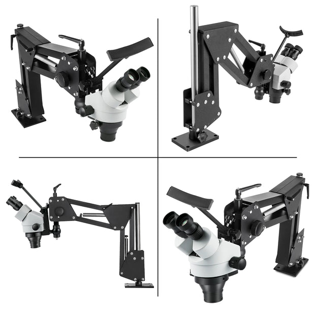 Vevor - Digital Microscope - Multidirectional - Jewelry Tools - 0.7X-4.5X Super Clear Microscope - Micro Focusing Microscope - Black and White