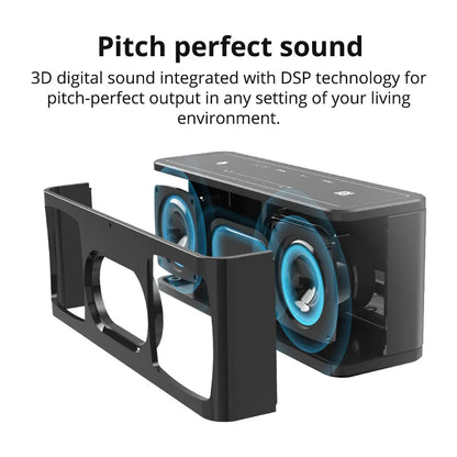 Bluetooth Speaker - Party Speaker - 40W - Draadloze - Draagbare - Touchbediening - 25 Uur Speeltijd - Voor Thuis & Reizen - Zwart