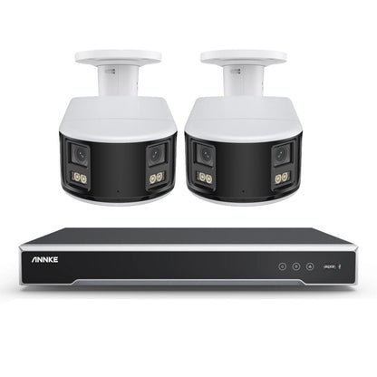Beveiligingsset IP Camera – Camerabewaking – Beveiligingscamera – NVR Systeem – PoE Camera – 8MP Resolutie – 180° Panoramisch Zicht