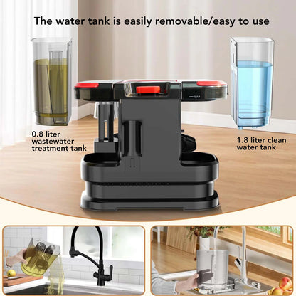2-in-1 Stoomstofzuiger – Stofzuiger – Steam Cleaner – Nat Droog Stofzuiger – Tapijtreiniger – Dieptereiniging – 25.000 Pa Zuigkracht – Stoomfunctie Tot 70°C – 220V