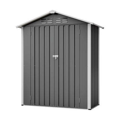 Opbergschuur Tuinschuur Fietsenberging Tuinberging Berging Stalen Schuur – 154x83x180 cm – Weerbestendig Met Vloerfundering En Slot