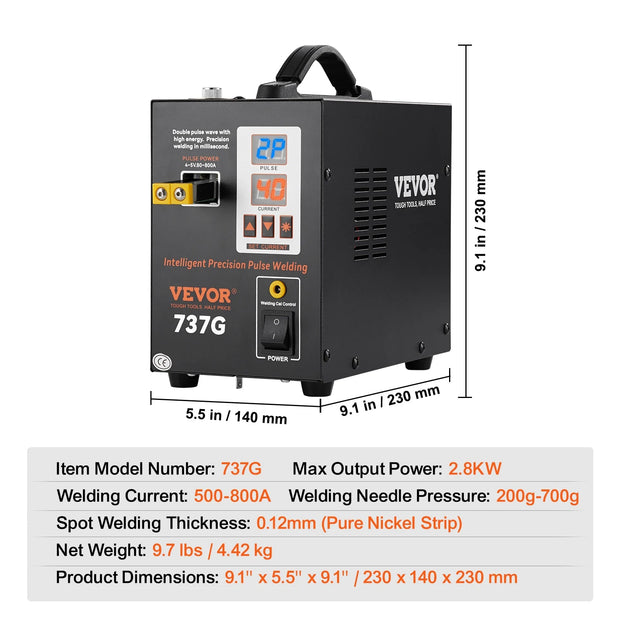 Batterij - Lassen - Lasmachine - Soldeerstation - Draagbare Batterij voor Lasmachine - W/ 2 Lasmodi LED Verlichting - voor 18650 Batterijpack