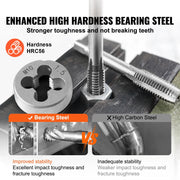 Tap- en matrijsset - Gereedschapskoffer - 116-delig - Zinklegering - Include Metric and SAE Size Bearing Steel Taps and Dies - Essentieel draadsnijgereedschap - QUORE