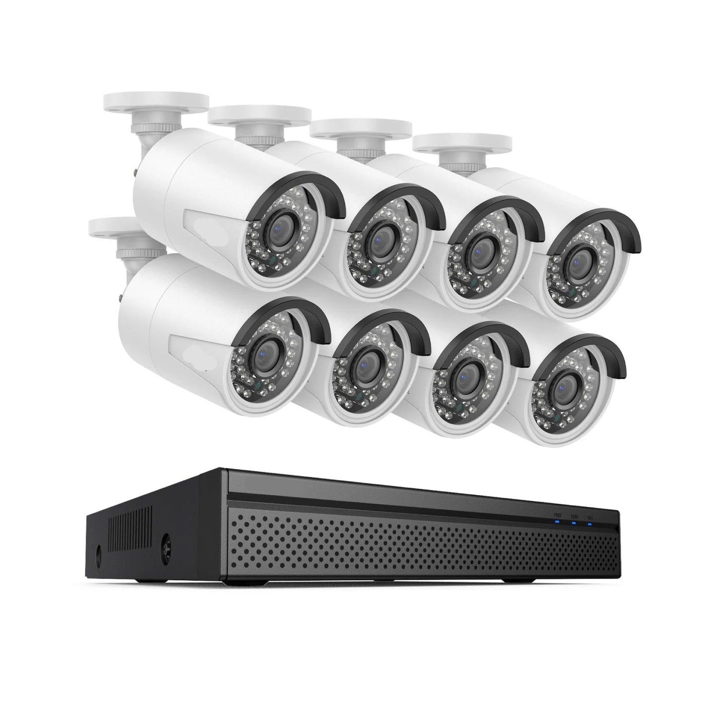 Beveiligingssysteem – 8 Stuks - Camerasysteem – PoE Camera – NVR Systeem – 8MP Resolutie – Nachtzicht 30 Meter – Bewegingsdetectie - 8CH -  1TB