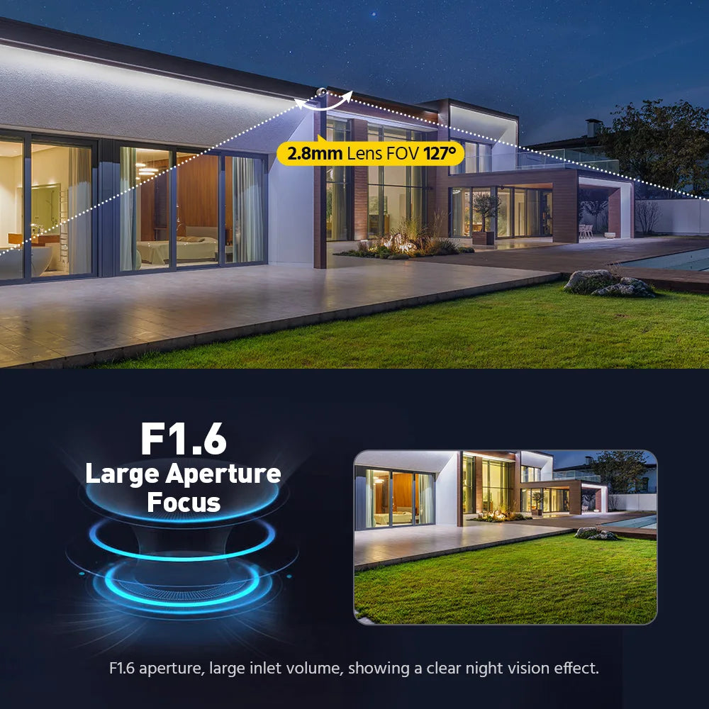 Beveiligingscamera's - Camerabewaking - CCTV Camerasysteem - 4K Dual-Light Ultra HD - 8-Kanaals DVR - H.265+ CCTV Camera Kit - Binnen/Buiten Camera’s - IP67 Weerbestendig – Inclusief 4 Stuks 8MP Camera - Zonder Geïntegreerde Opslag