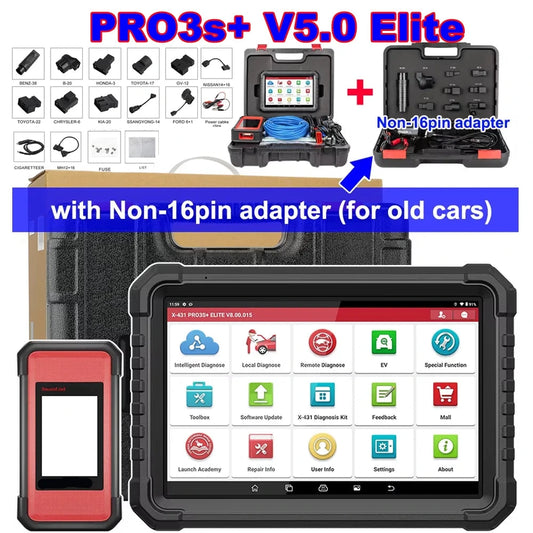 X431 PRO3S+ Elite Diagnoseapparaat – Auto Scanner – OBD2 Scanner – ECU Programmeer Tool – Voertuig Diagnose Tool – Android 10 Tablet – J2534 Herprogrammering