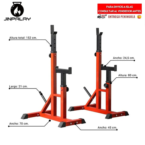SOPORTE ESTANTE JAULA AJUStable Para BARRA Y PESAS, SQUAT Rack, PARA ENTRENAMIENTO Musculation, SENTADILLAS, ENVIO DESDE