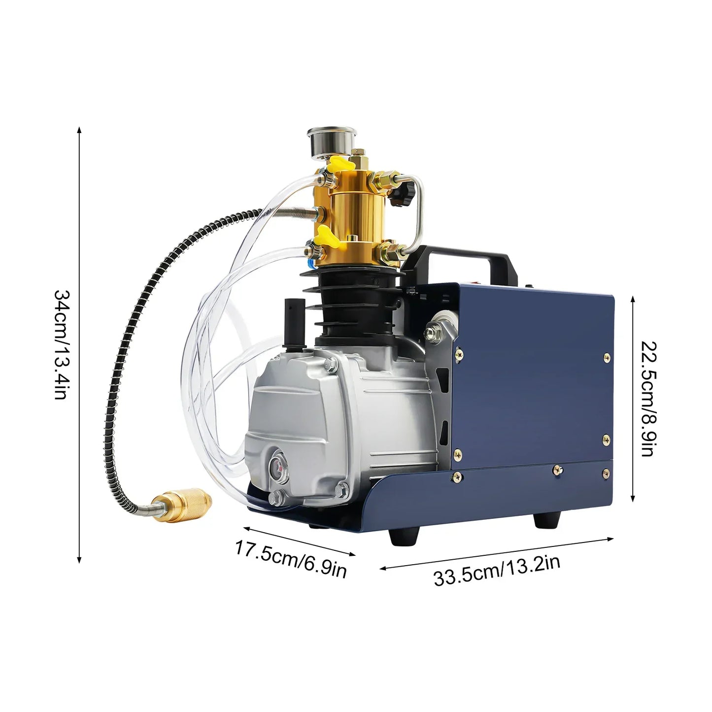 Elektrische Hoge Druk Luchtcompressor – PCP Luchtpomp – Paintball Compressor – Hogedruk Compressor – Luchtbuis Compressor – 1800W Koperen Motor – 30 Mpa / 300 Bar Druk