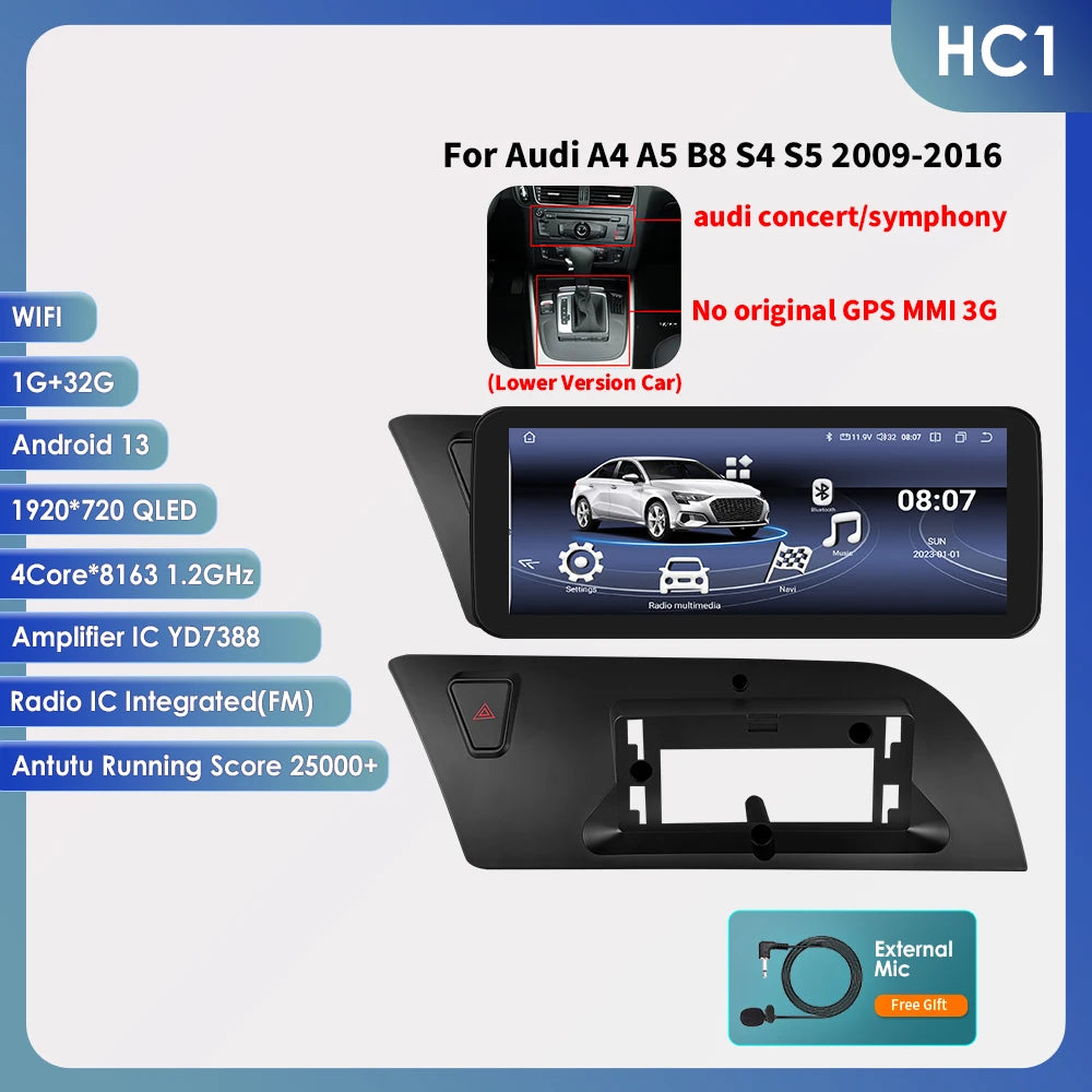 Android 13 Autoradio – Multimedia Speler – GPS Navigatie – Draadloze Connectiviteit – 2DIN Touchscreen – 6GB RAM & 64GB Opslag – 4G-LTE & WiFi – Canbus Integratie