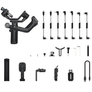 Gimbal Smartphone - Stabilisator voor Smartphone & Camera - Gimbal voor Smartphone & Camera - 360° - Kantelhoek +170°~-45° - 3-Axis - Handheld spiegelloos - met AI-tracker Magnetic Fill - Zwart