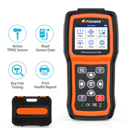 TPMS Scanner – Bandencontrole – Bandenspanning Meter – Sensor Tester – Key Fob Tester – Bluetooth Connectie – Meertalige Interface