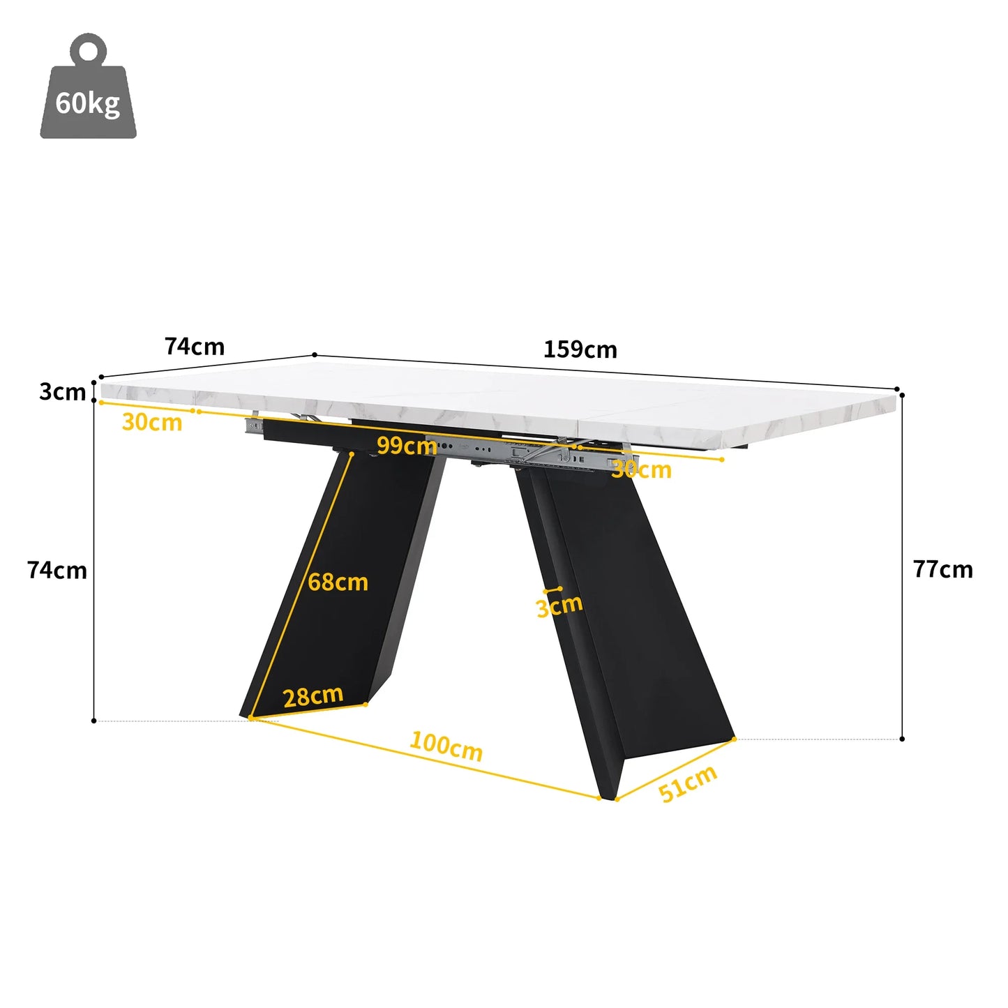 Salontafel – Koffietafel – Woonkamertafel – Opbergtafel – Tafel Met Lades – Hoogglans Zwart – 4 Lades Opbergruimte – MDF Duurzaam 100x50x35 cm - QUORE