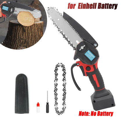 Mini Kettingzaag - Kettingzaag - Snoeizaag - Takkenzaag - Handzaag - Draadloze - 6 Inch - 450W - 3300RPM - 18V - Draagbaar en Veilig - voor Einhell Accu - QUORE