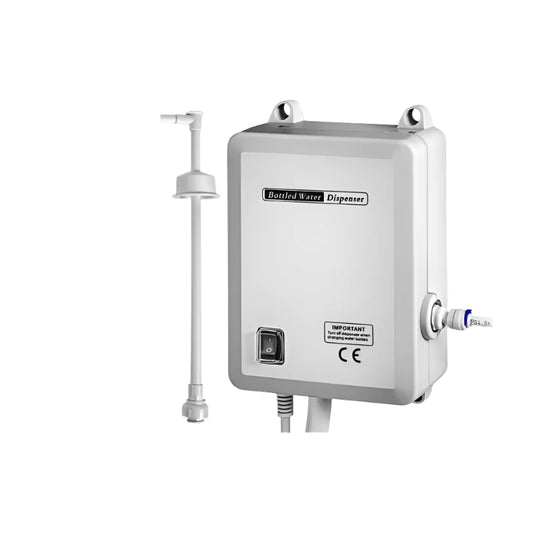 Gebotteld water pomp - Met PE leiding - 1 Gal/Min - 40 PSI - voor koffie, thee machine, water dispenser & koelkast ijsmachine - Wit - QUORE