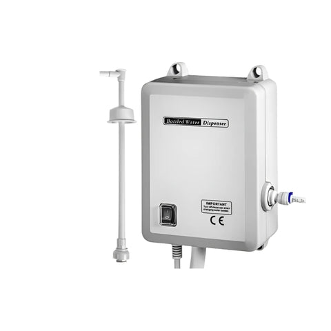 Vevor - Bottled Water Pump - With PE Pipe - 1 Gal/Min - 40 PSI - For Coffee, Tea Machine, Water Dispenser &amp; Refrigerator Ice Maker - White