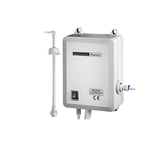 Vevor - Bottled Water Pump - With PE Pipe - 1 Gal/Min - 40 PSI - For Coffee, Tea Machine, Water Dispenser &amp; Refrigerator Ice Maker - White