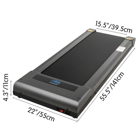 Loopband - Wandelband - Walking Pad - Walkingpad - Treadmill - Loopband voor onder het bureau - Loopbanden voor hardlopen - Verstelbaar - Draagbare loopmat - 500W motor - Snelheid 1-6,0 km/u - Zilver