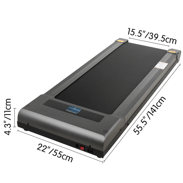 Loopband - Wandelband - Walking Pad - Walkingpad - Treadmill - Loopband voor onder het bureau - Loopbanden voor hardlopen - Verstelbaar - Draagbare loopmat - 500W motor - Snelheid 1-6,0 km/u - Zilver