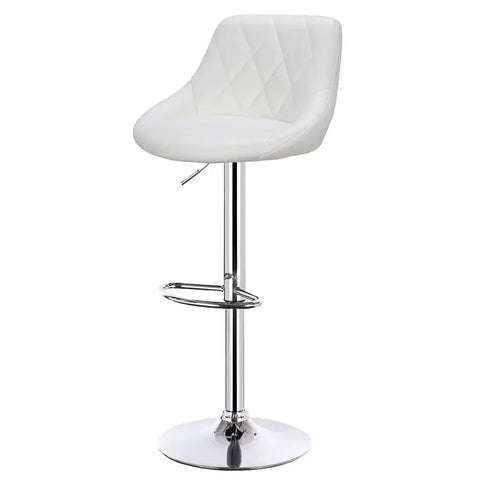 Adjustable Bar Stool - Bar Stool - Bar Stools with Backrest - Footrest - Chrome Steel - Ergonomic Design - Black Velvet