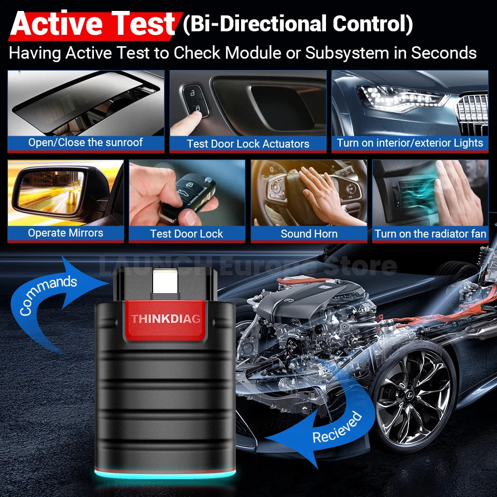 OBD Scanner - OBD2 - Auto Scanner - Auto uitlezen - Diagnose Apparatuur voor Auto's - Volledige systeemreset - ECU-codering - actieve test en 15 resetservices - Oude Versie met kabel