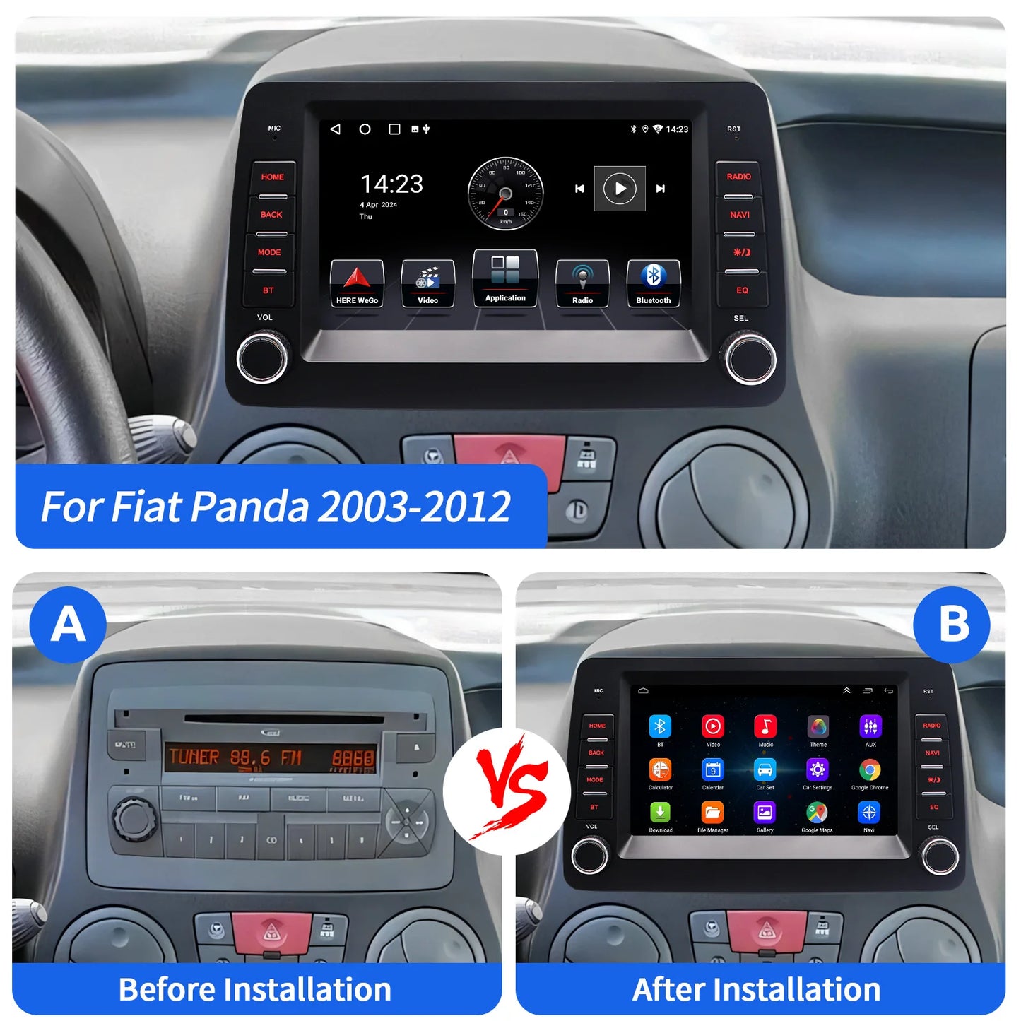 Autoradio – Multimedia Radio – Double DIN Radio – Car Stereo – Touchscreen Radio – 7 Inch IPS Touchscreen – Draadloze Apple CarPlay & Android Auto – GPS Navigatie & WiFi - QUORE