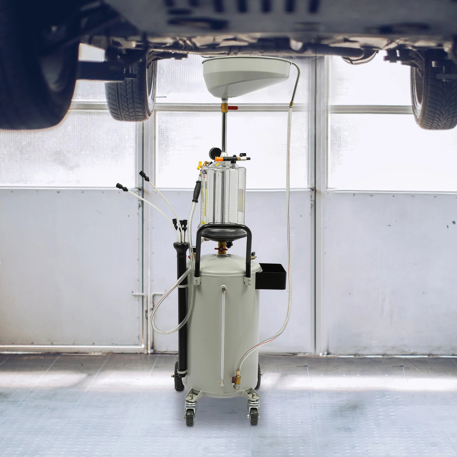 Afvalolie Opvang – Olieopvangbak – Olieafscheider – Olieopvangset – Olieopvangtank – 70 Liter Capaciteit – Vacuümtechniek - QUORE