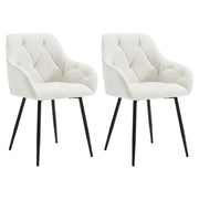 Dining Chairs - Chair - Dining Chairs Set of 2 - Kitchen Chairs - Make up Chair - Modern Design - Living Room - Velvet Cream