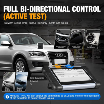 OBD2 Diagnosescanner – Auto Codelezer – Foutcode Scanner – Voertuig Tester – 7 Inch Touchscreen – Bluetooth Verbinding