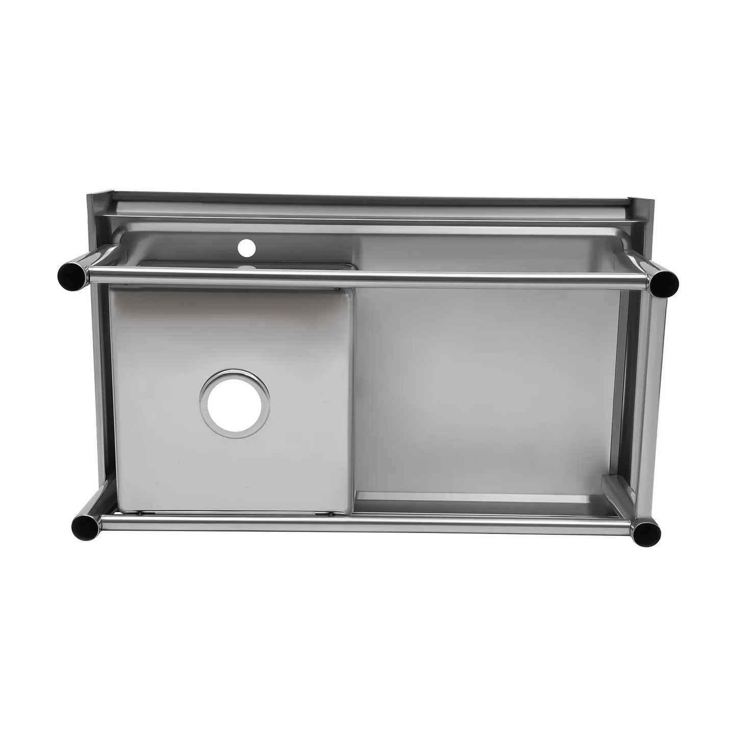 Vrijstaande Spoelbak – RVS Spoelbak – Tuinspoelbak – Werkspoelbak – Ruim 100x60x93 Cm – 360° Draaibare Kraan