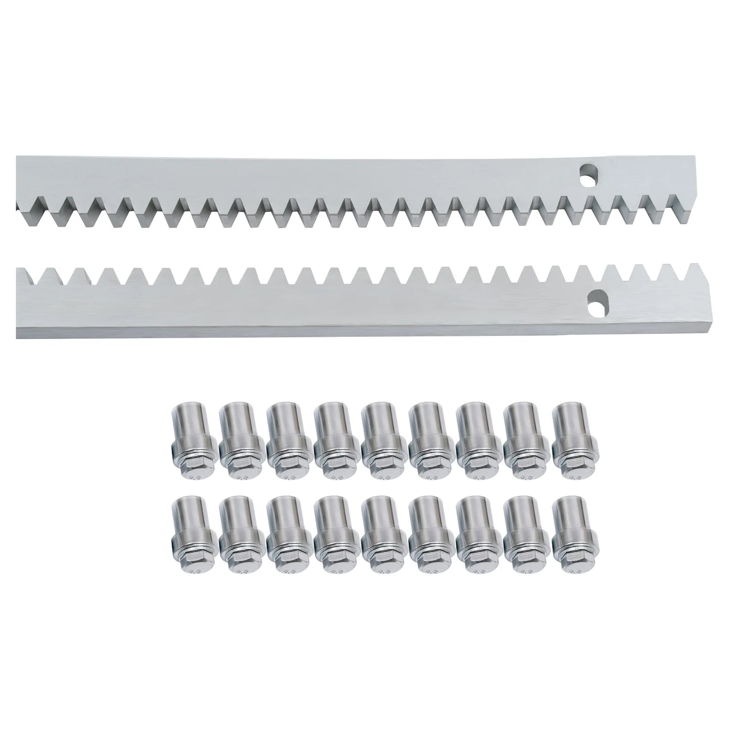 6.0m Sliding Gate Opener Rails Door Mounted Gear Racks Steel 6 x 1M Tracks Gear Racks Suitable For Most Sliding Doors - QUORE