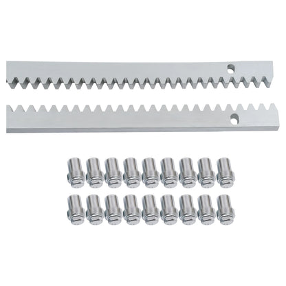 6.0m Sliding Gate Opener Rails Door Mounted Gear Racks Steel 6 x 1M Tracks Gear Racks Suitable For Most Sliding Doors - QUORE