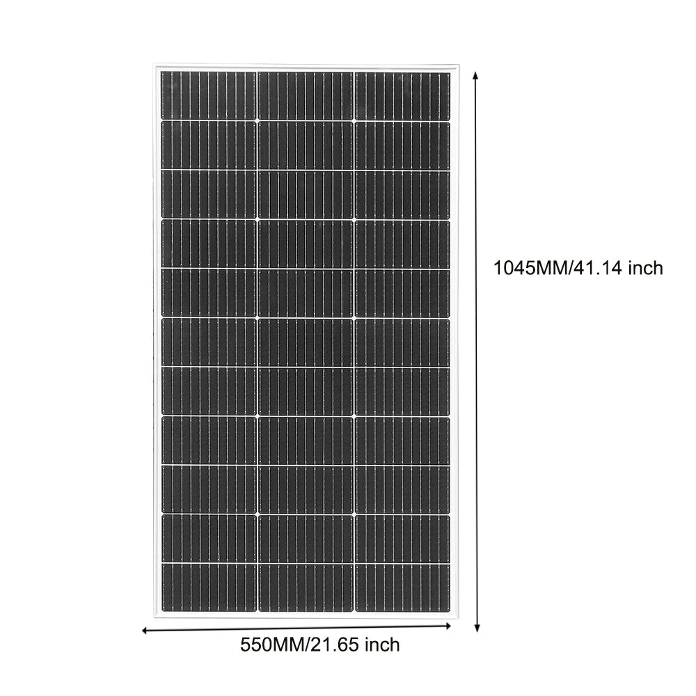 Zonnepaneel - Zonnepanelen - Zonne-energie - 18V PV Zonnecel Module - Krachtige Glazen - 120W - Waterdicht - Off Grid Power - voor Boot - Camper - Caravan - RV - Tuin