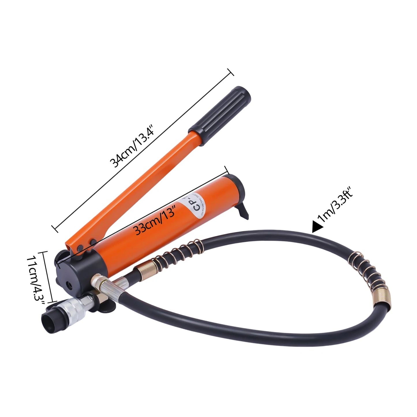 Handmatige Hydraulische Pomp – Hydraulische Krik – Handpomp – 20 Ton Capaciteit – 70 MPa Werkdruk – 350cc Reservoir – Stalen Constructie