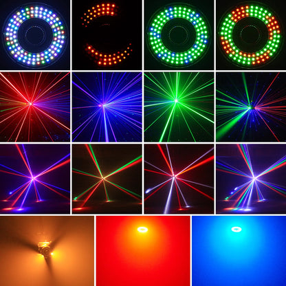 Moving Head Licht – DJ Licht – Podiumverlichting – Clubverlichting – Feestverlichting – 160W RGBW Beam – Drie-Assige 540° Rotatie – DMX512 Controle – Compact Metalen Behuizing – Veilige EU Stekker