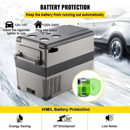Auto Koelkast - Koelbox - Mini Koelkast - Draagbare - 15L - 12V/24V/220V - met Compressor - Mini Fridge - Perfect voor Camping, Reizen en Outdoor